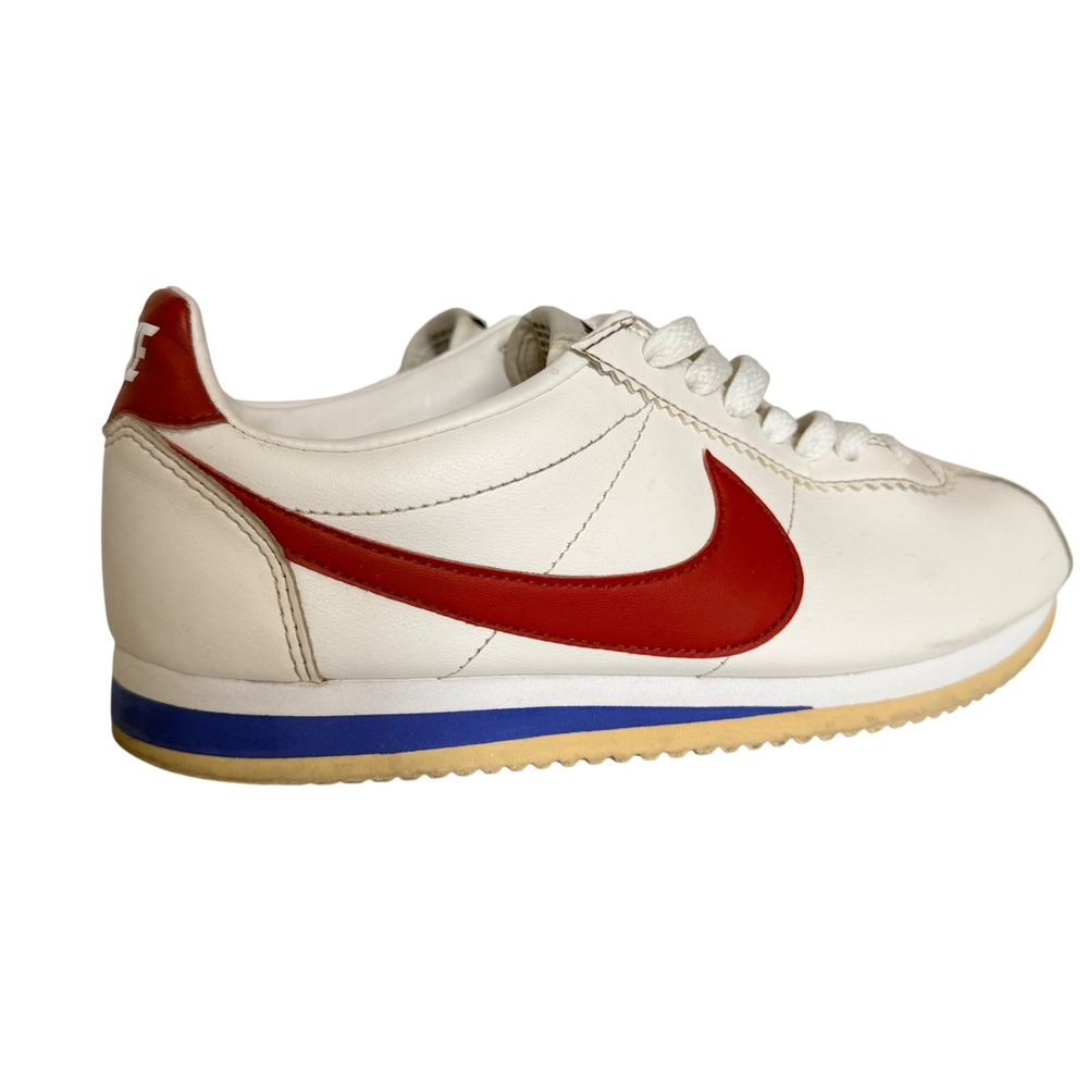 Nike Classic Cortez Leather White Red Blue 807471-103 Women 6.5 Forrest Gump